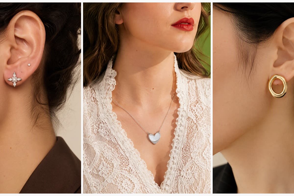 Dainty Four-Leaf Clover Stud Earrings