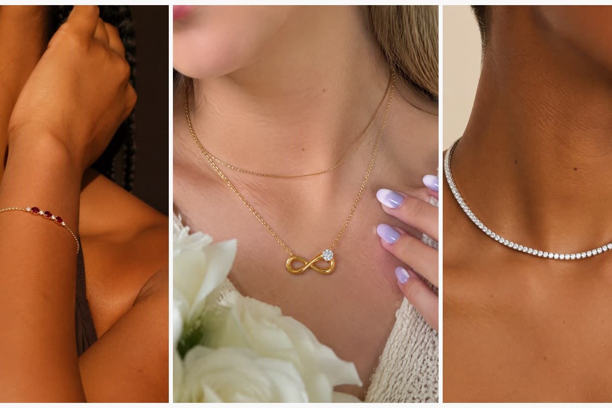 Dainty Three-Stone Chain Bracelet