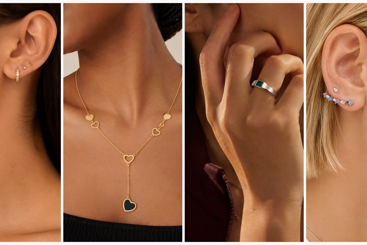 Dainty Paved Open Hoop Earrings