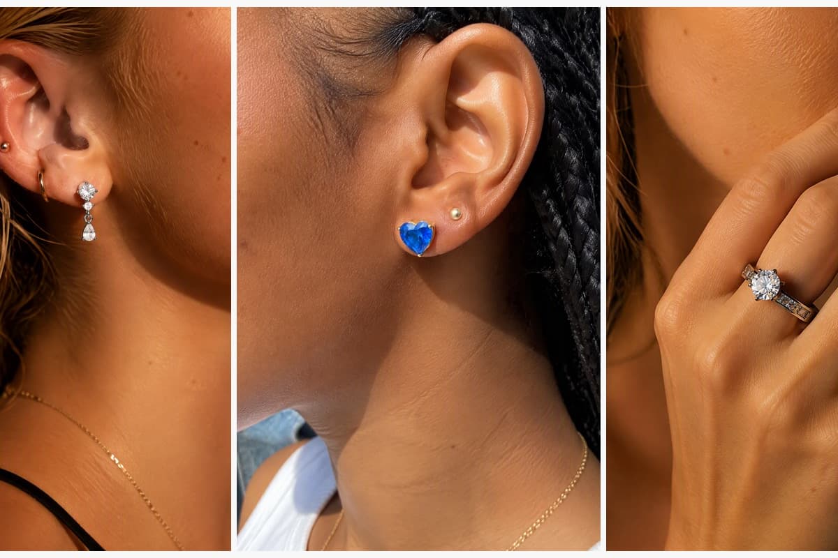 Dainty Teardrop Dangle Stud Earrings