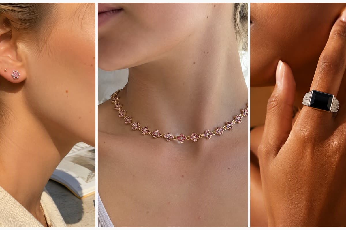 Dainty Hexagonal Halo Stud Earrings