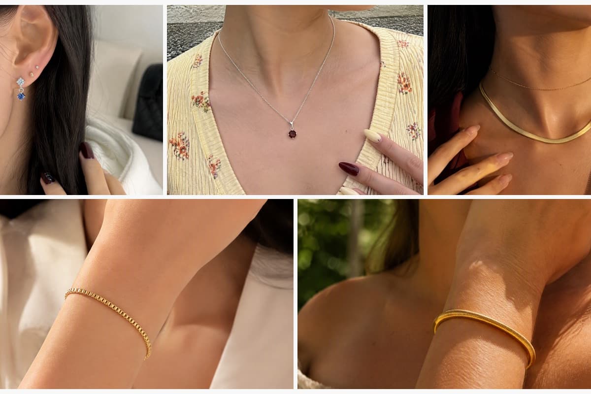 Dainty Two-Stone Drop Earrings