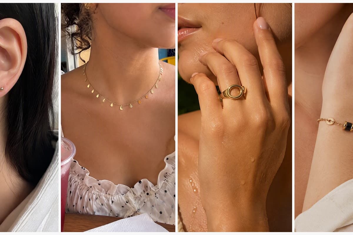 Chunky Crescent Moon Hoop Earrings
