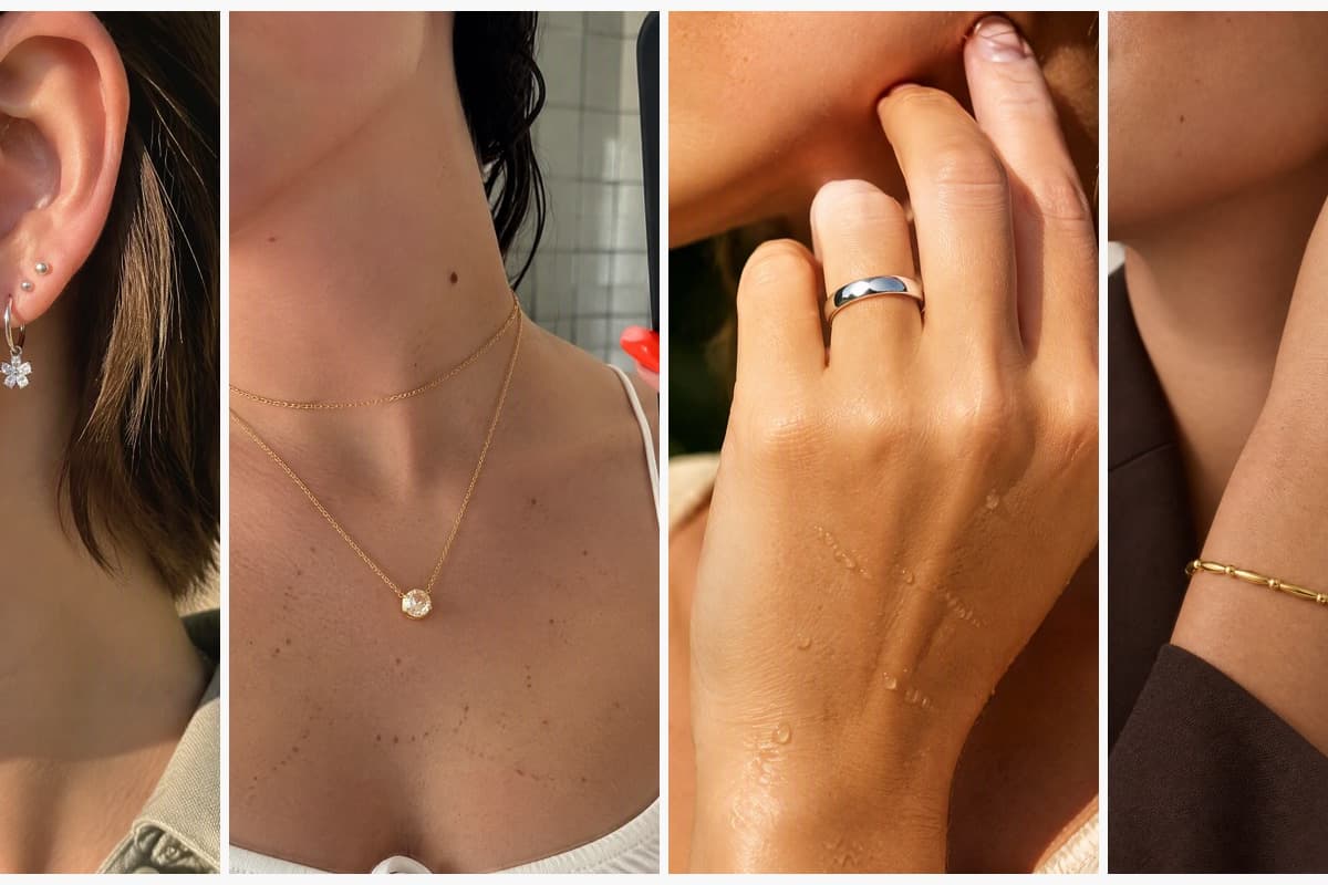 Dainty Flower Charm Hoop Earrings