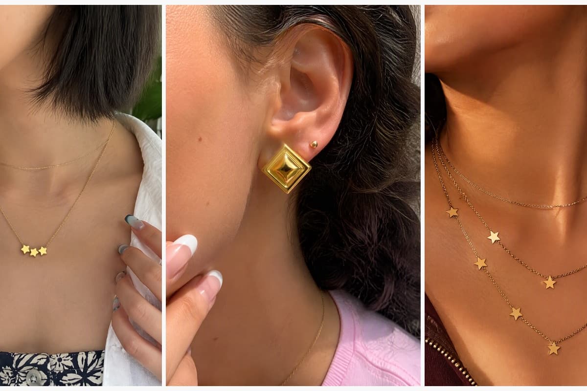 Dainty Three Star Charms Necklace