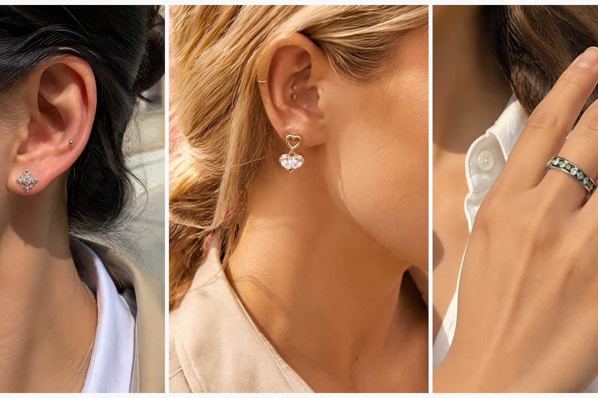 Dainty Four-Leaf Clover Stud Earrings