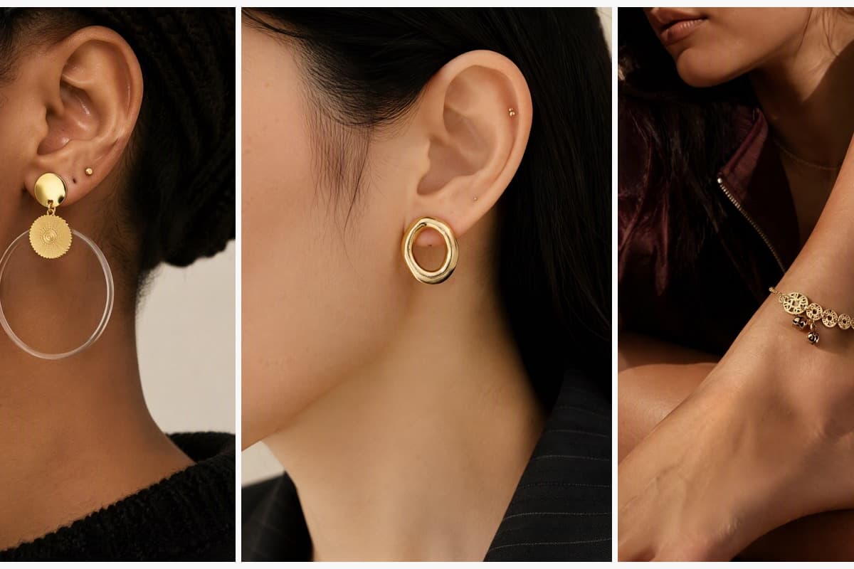 Boho Circle Disc Drop Earrings