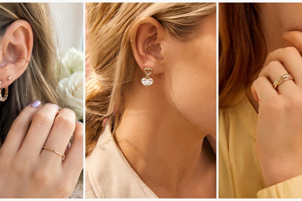 Dainty Stone Huggie Earrings