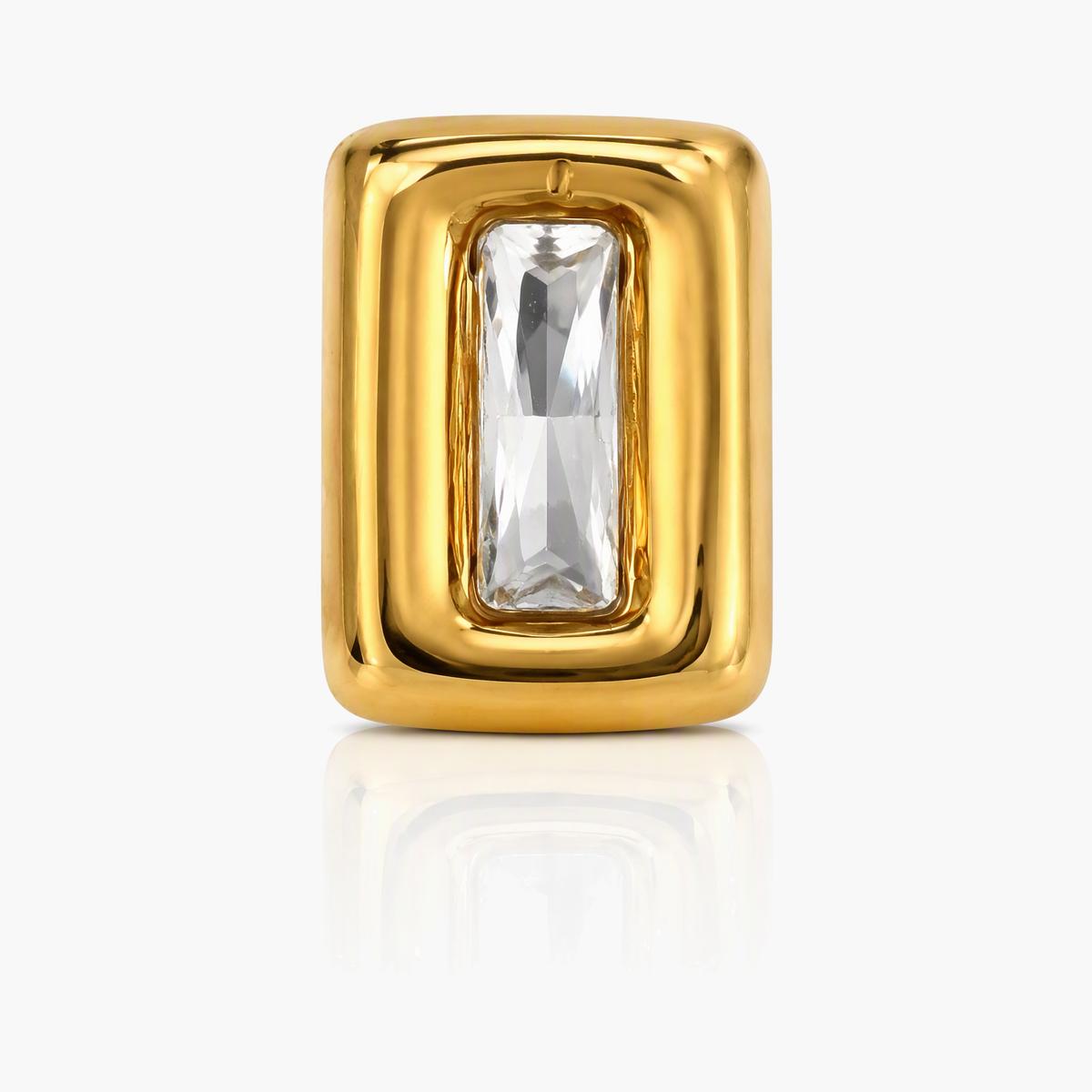 Elegant Rectangular Stone Stud Earrings