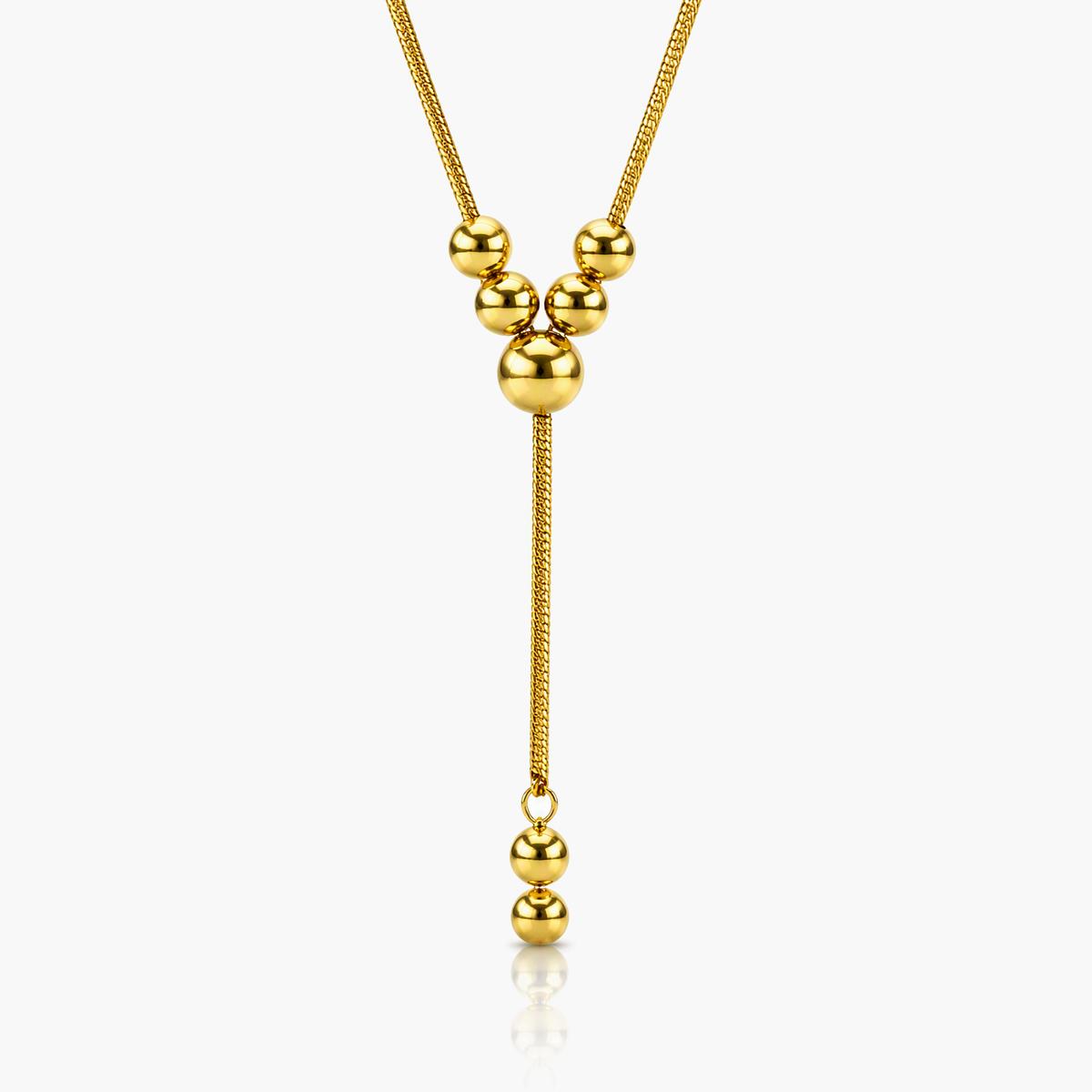 Minimalist Bead Cluster Y-Necklace