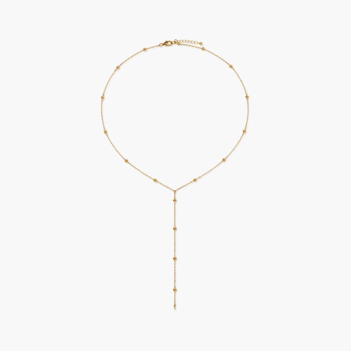 Dainty Y-Shape Bead Chain Necklace