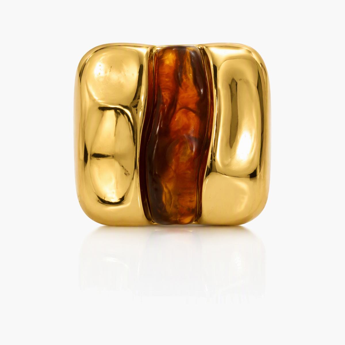 Chunky Wavy Inlay Stud Earrings