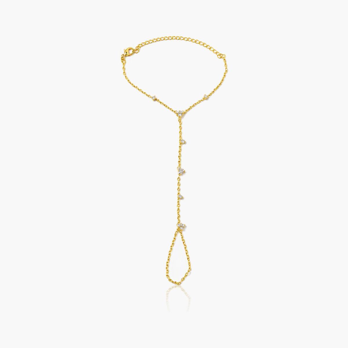 Dainty Flower Hand Chain Bracelet