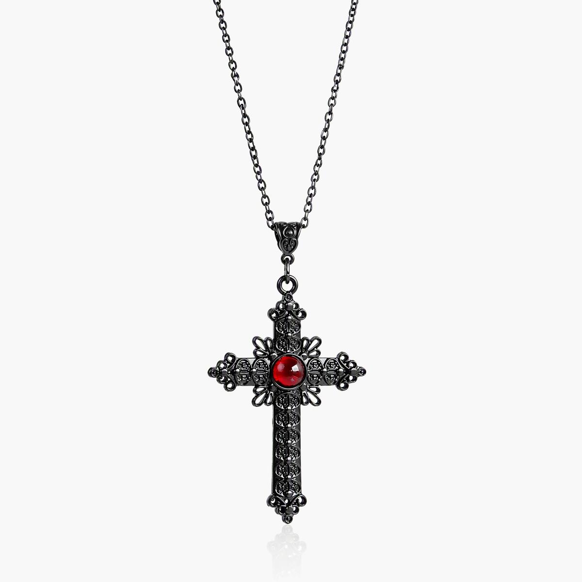 Gothic Cross Pendant Necklace
