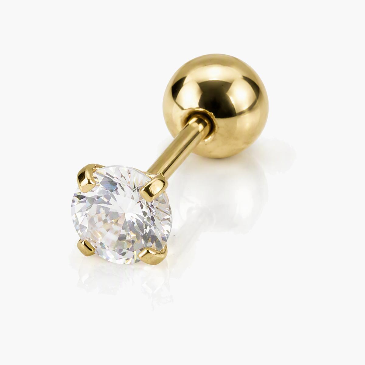 Dainty Single Stone Stud Earrings