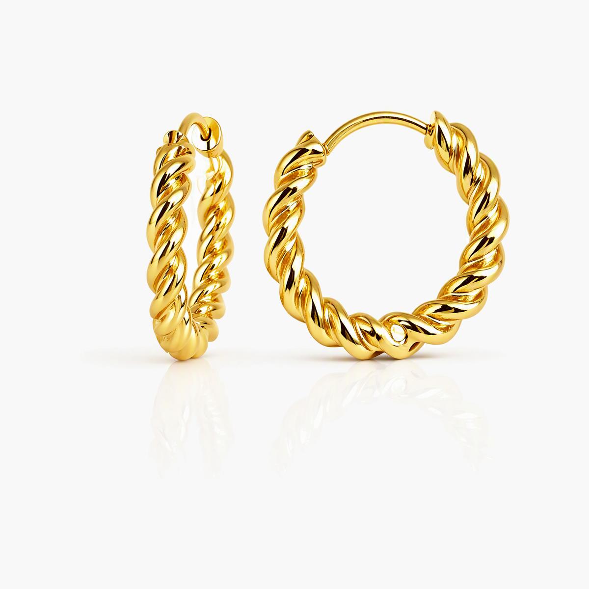 Twisted Rope Hoop Earrings