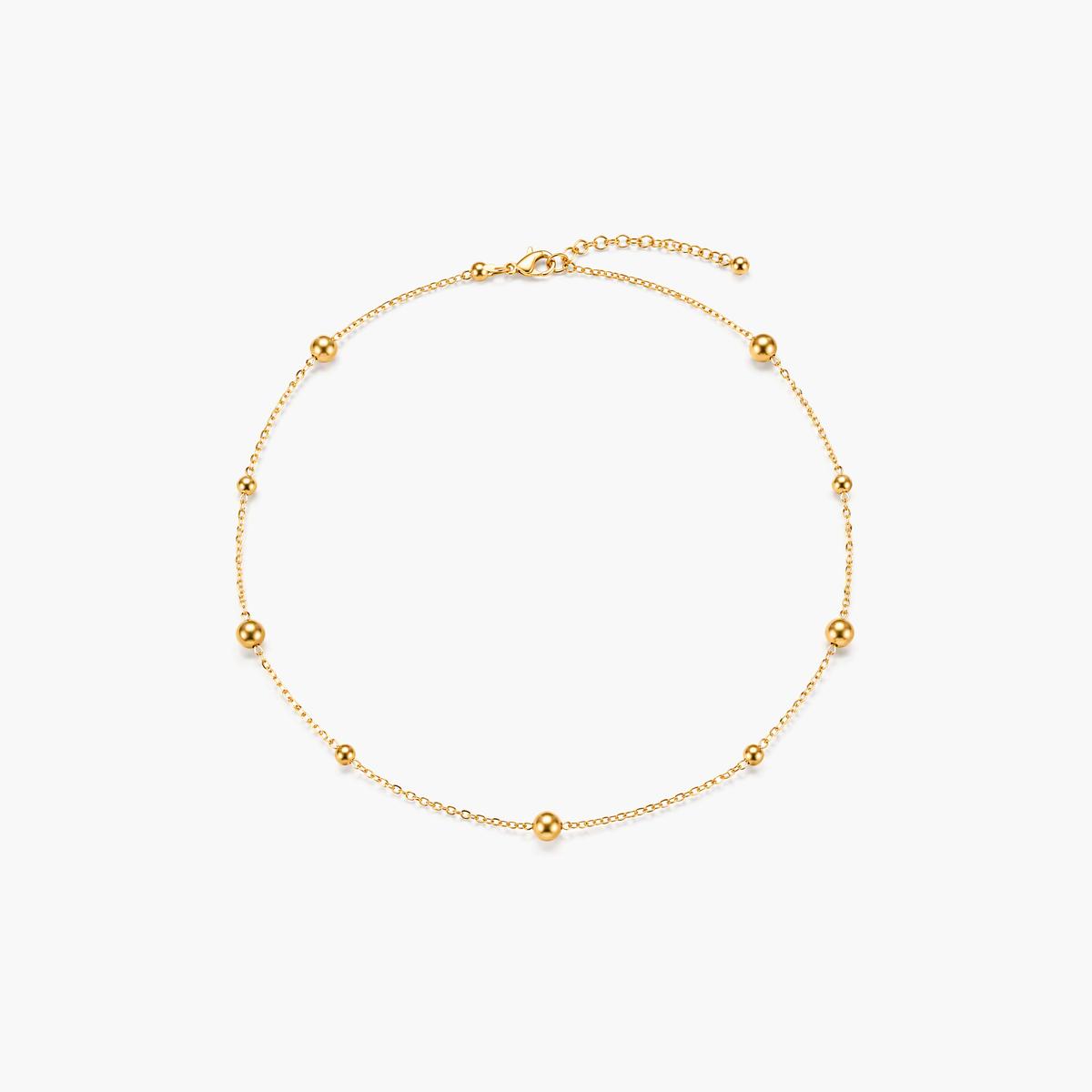 Dainty Star and Ball Station Necklace