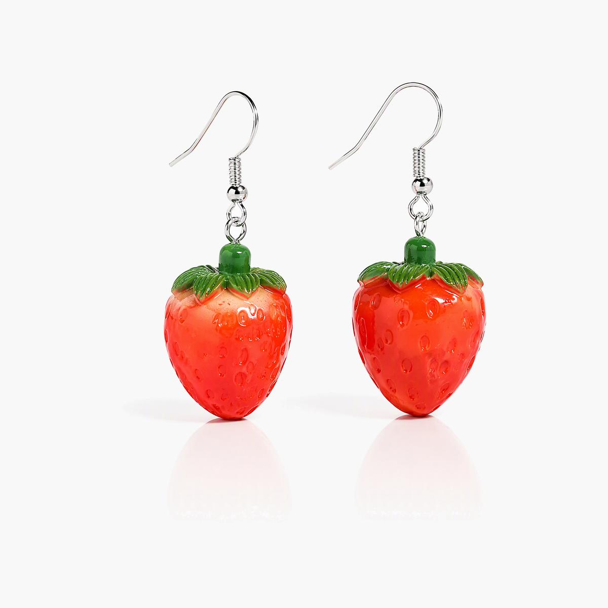 Cute Strawberry Drop Earrings