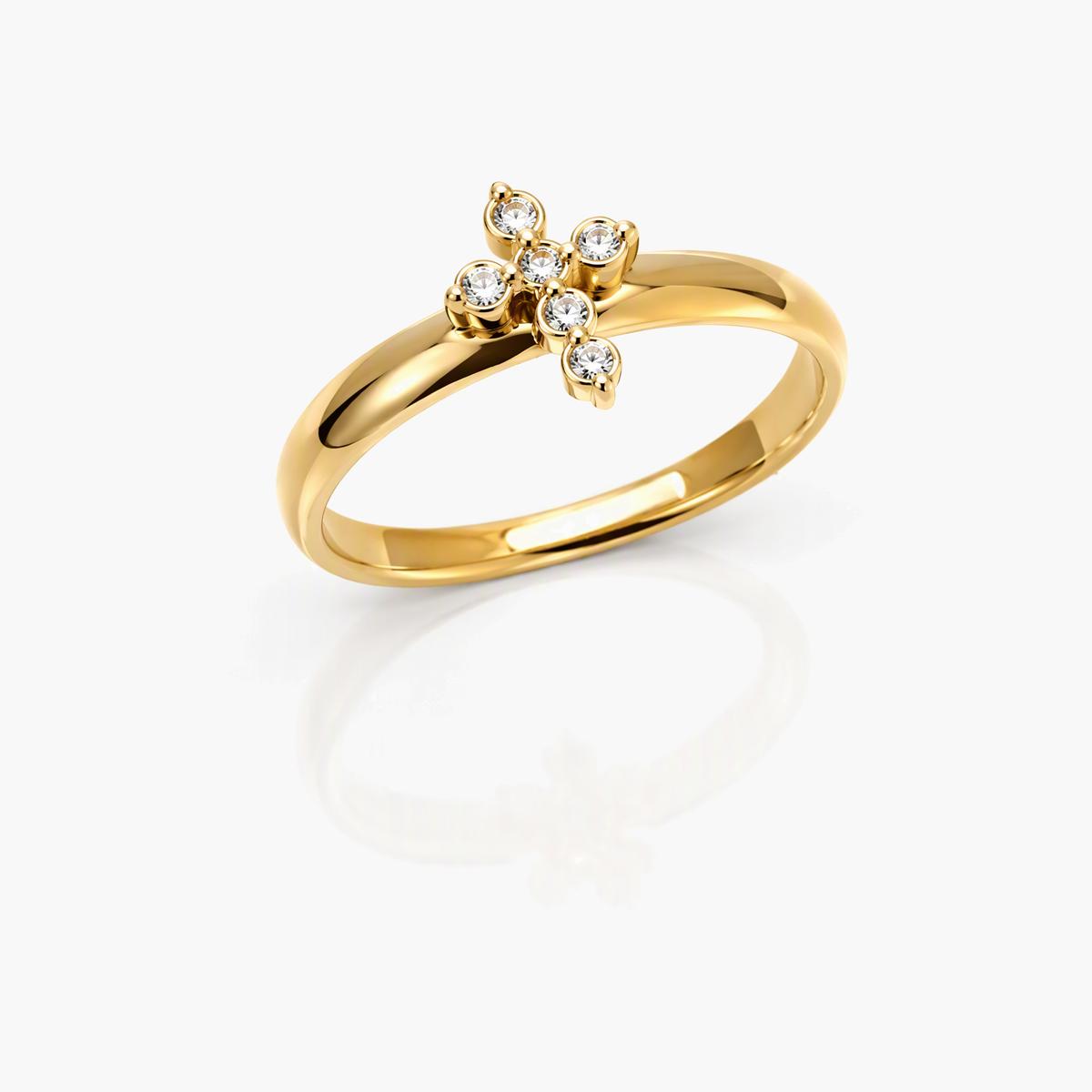 Dainty Flower Cluster Ring