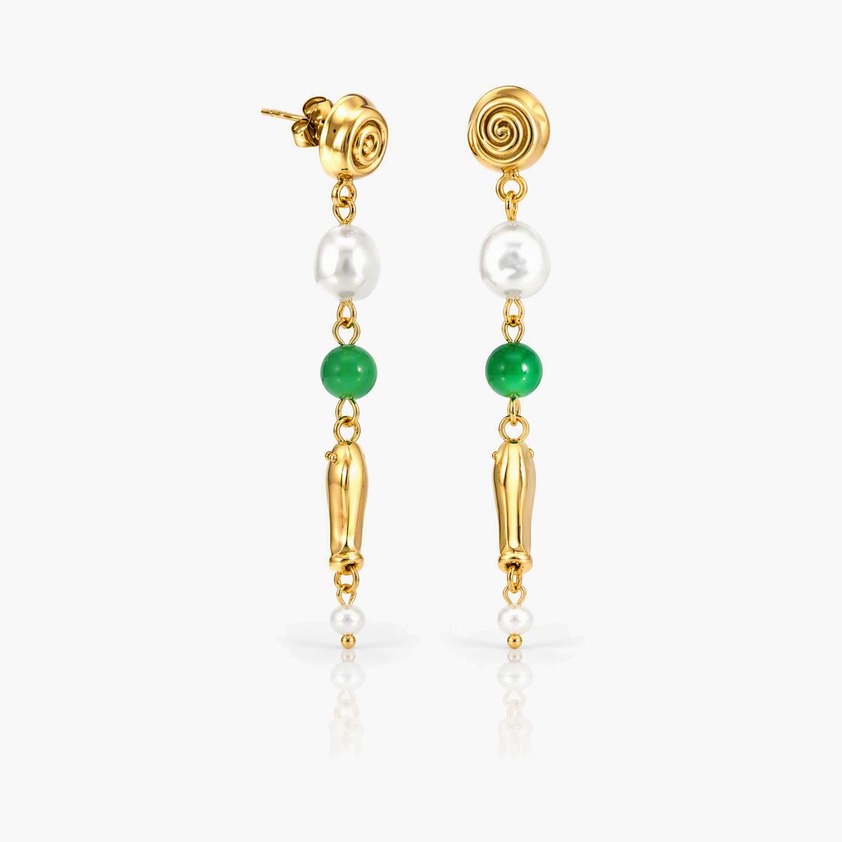Vintage Flower Drop Earrings