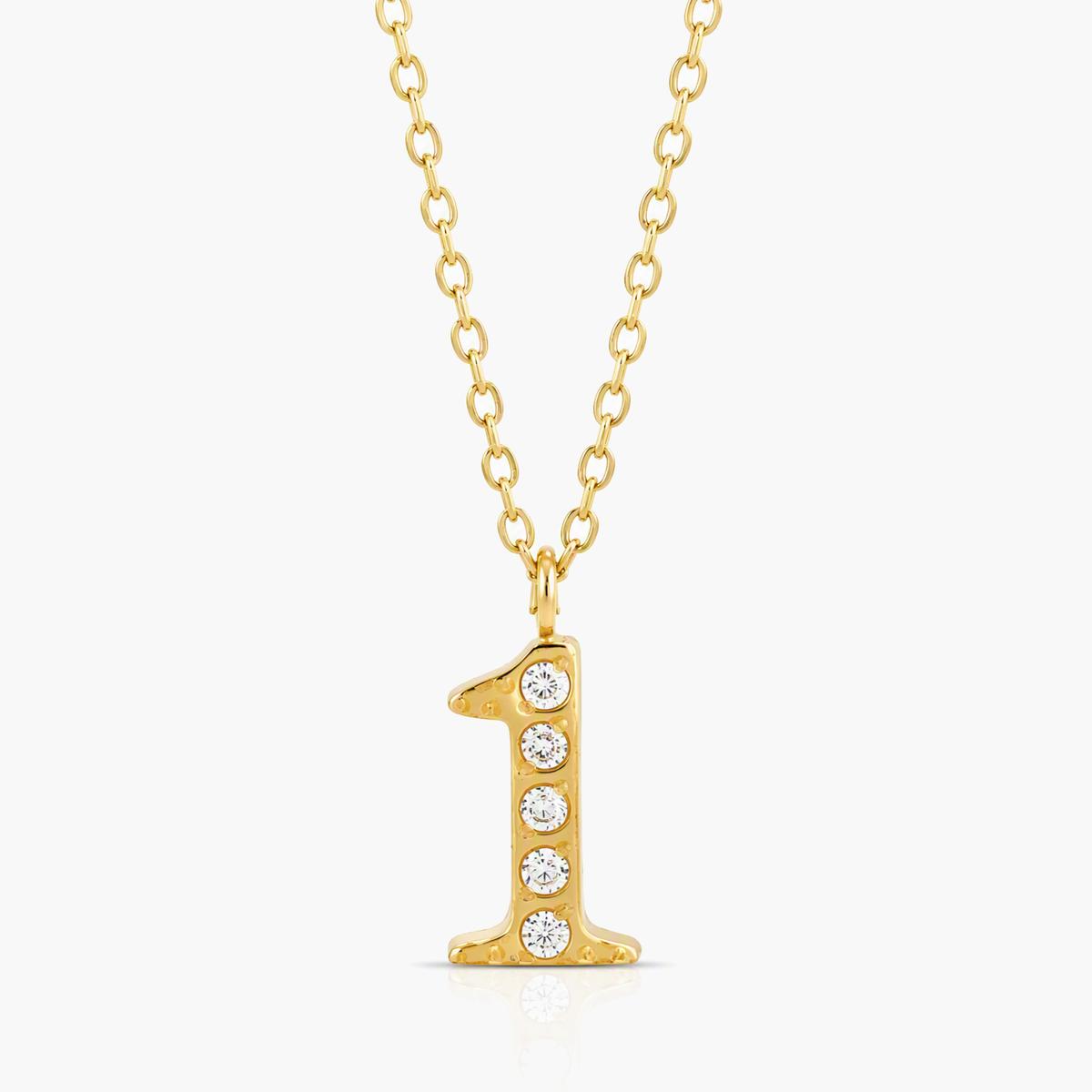 Trendy Number Pendant Necklace