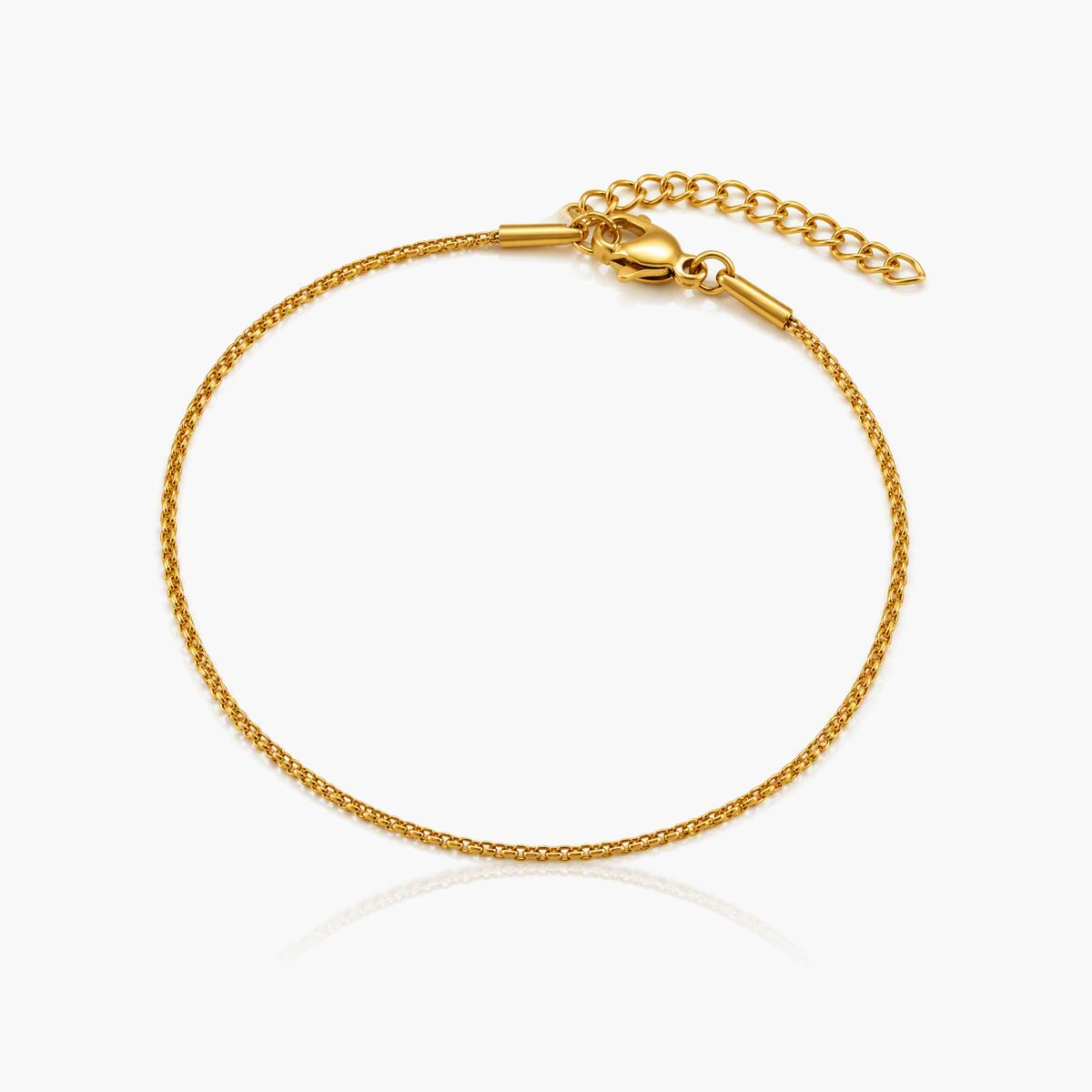 Minimalist Oval Bead Snake Chain Bracelet