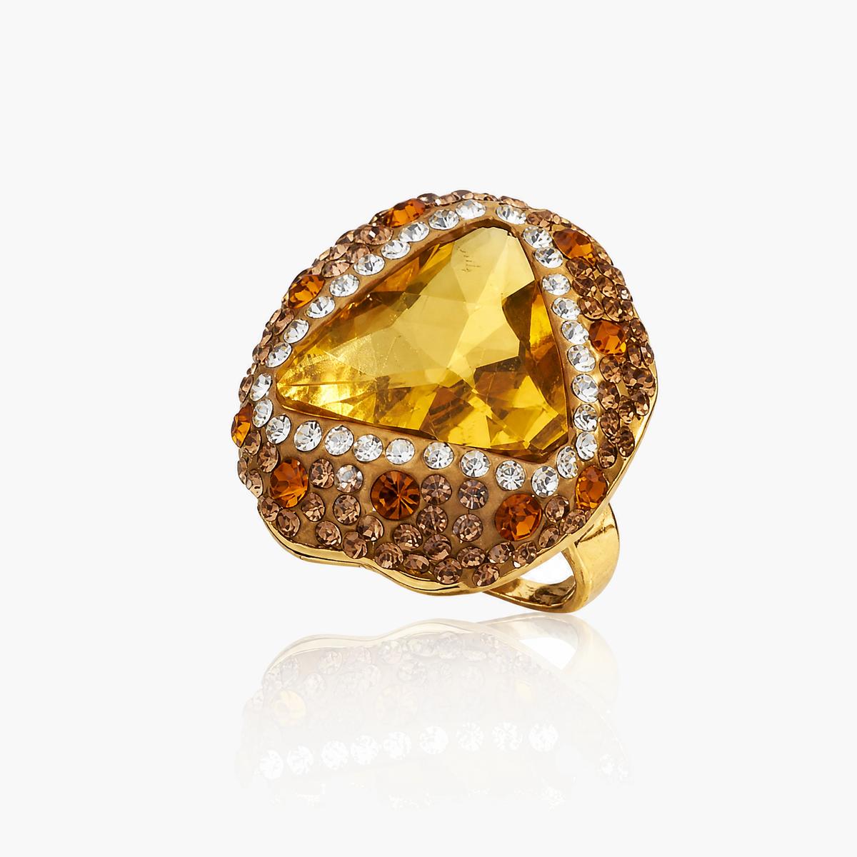 Chunky Geometric Stone Ring