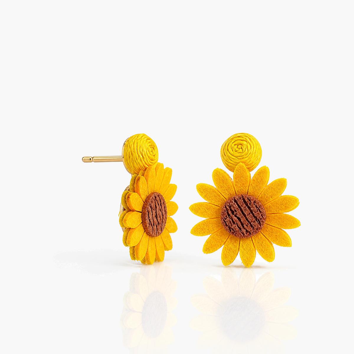 Dainty Flower Tassel Drop Earrings