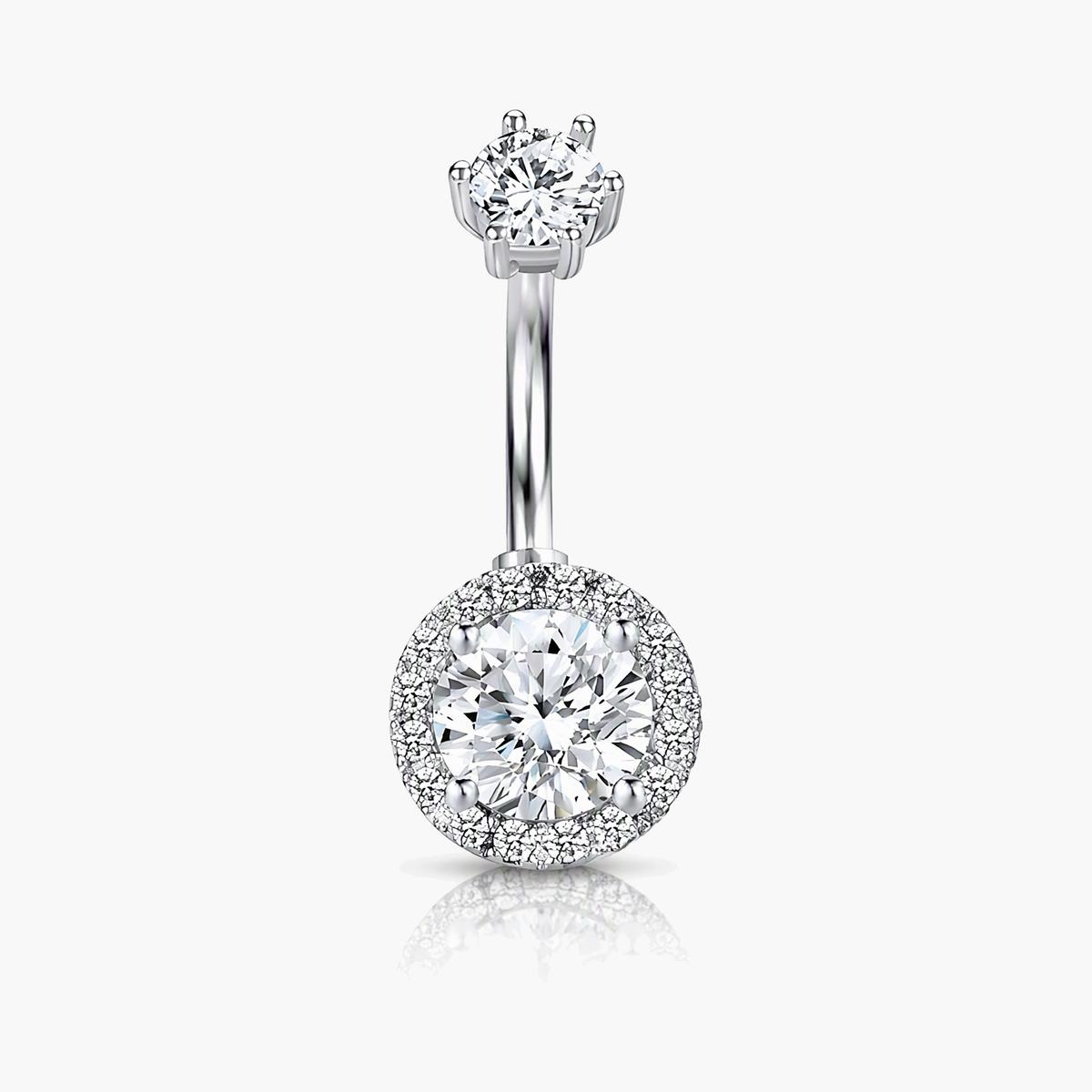 Dainty Stone Dangle Belly Ring