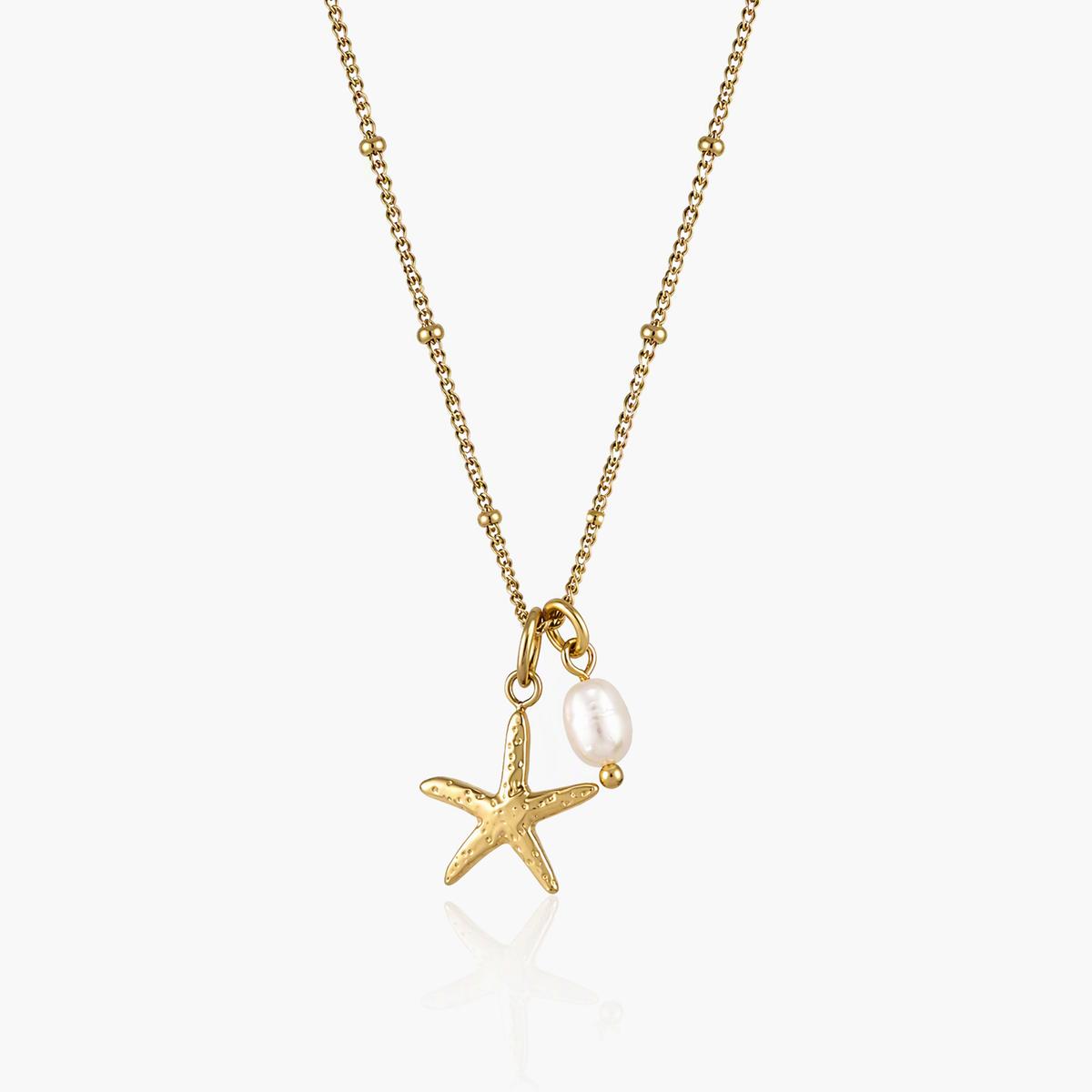 Boho Sea Animal & Pearl Layered Necklace