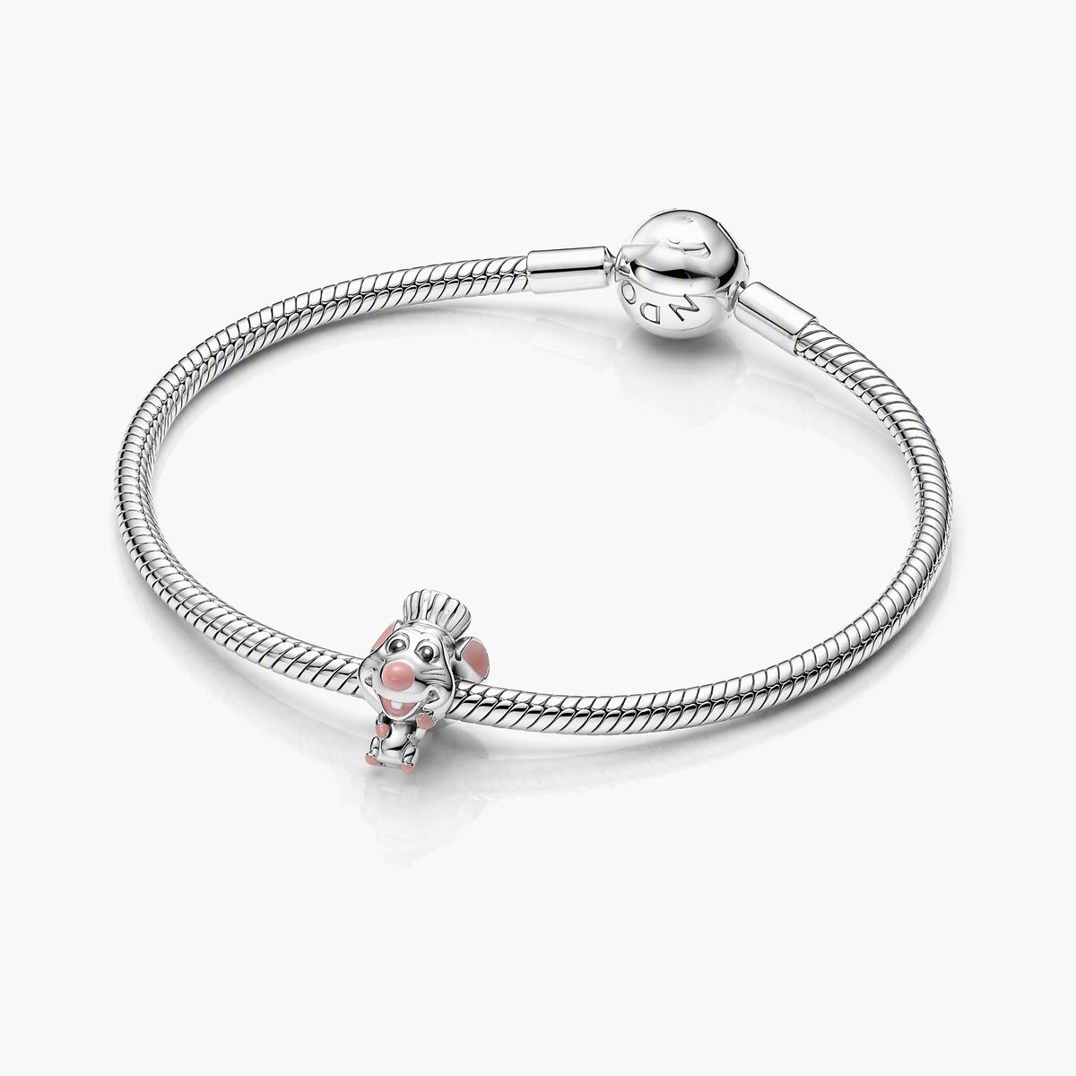Cute Mouse Charm Snake Chain Bracelet
