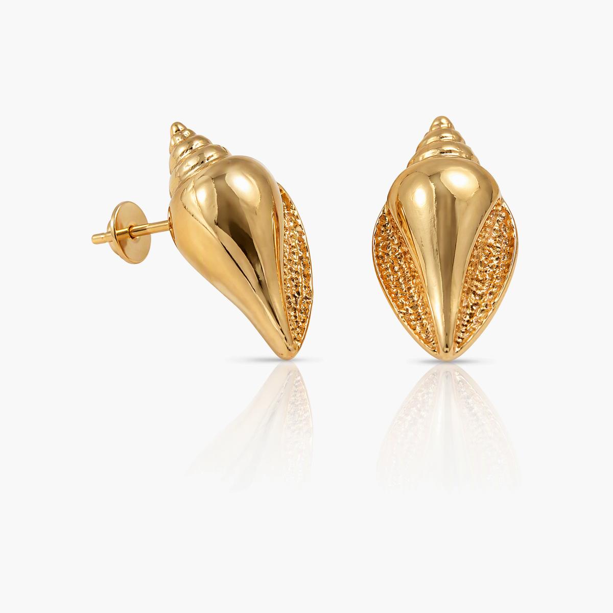Conch Shell Drop Earrings