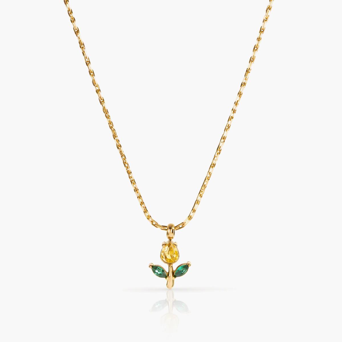 Dainty Tulip Pendant Necklace