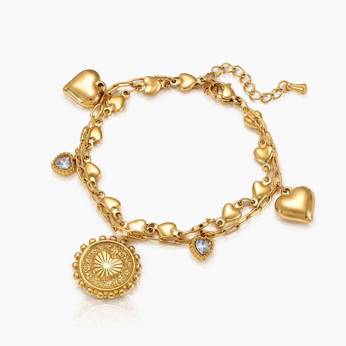 Trendy Heart Charm Bracelet