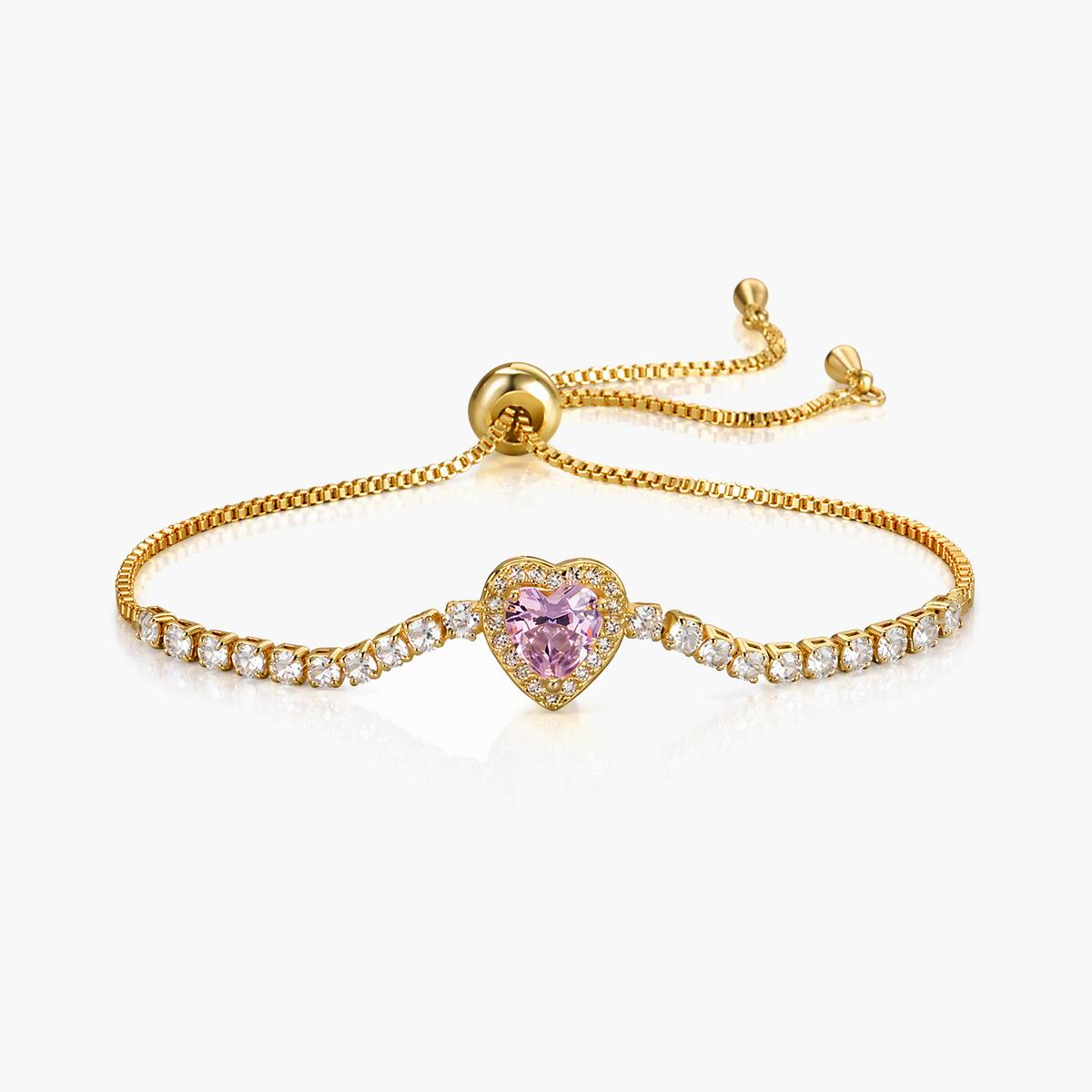 Dainty Heart Charm Bracelet