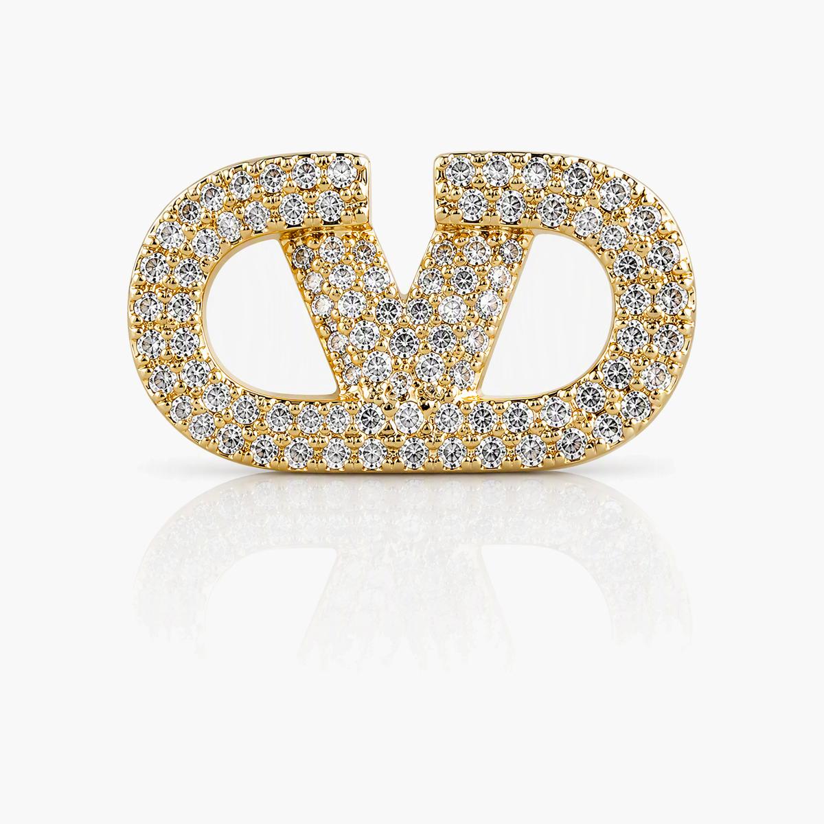 Trendy V-Logo Stud Earrings