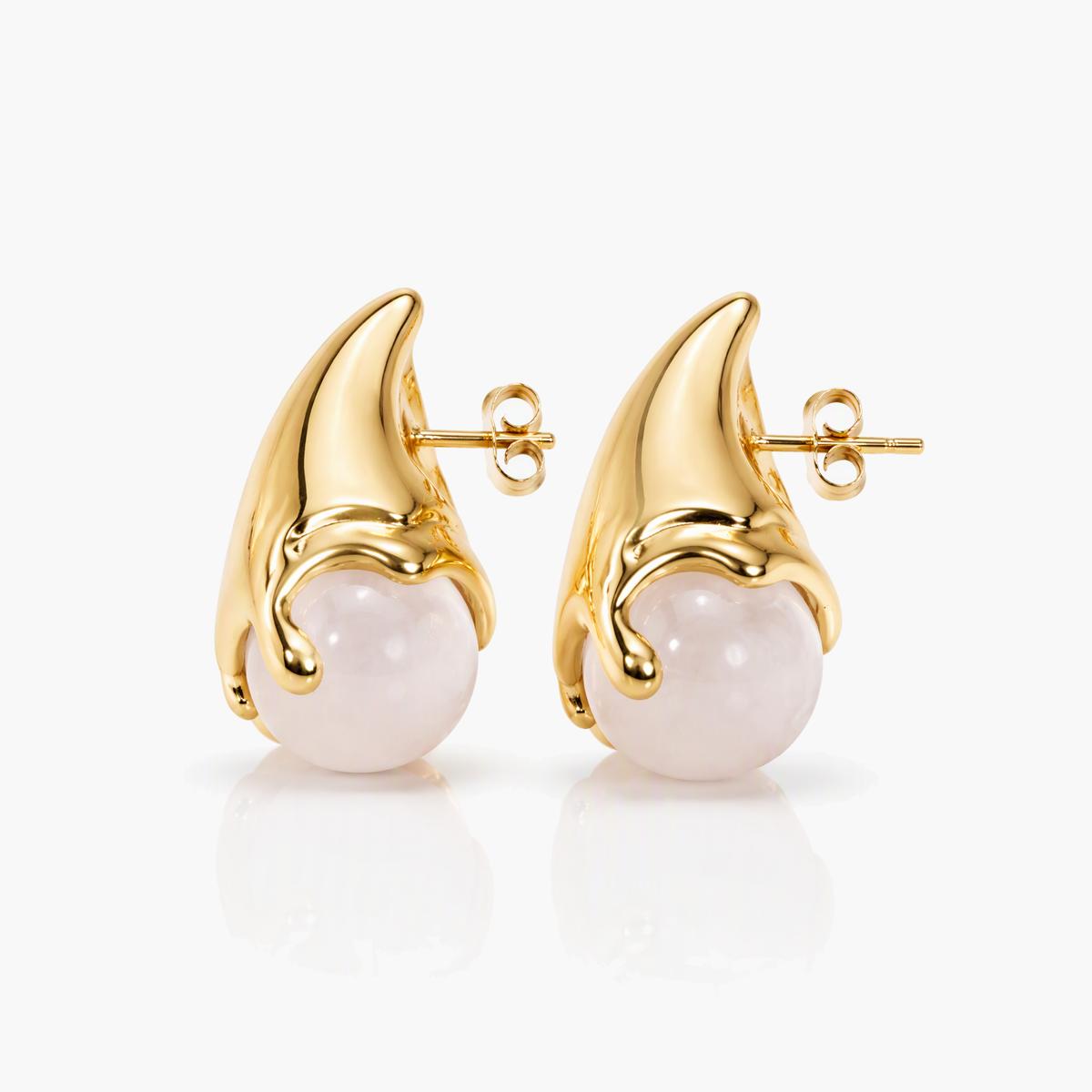 Trendy Drip Bead Stud Earrings