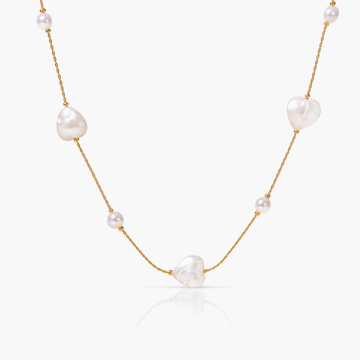 Dainty Heart Station Necklace