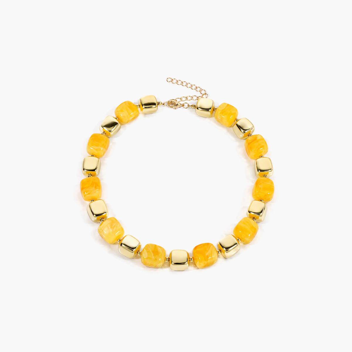 Chunky Square Bead Necklace