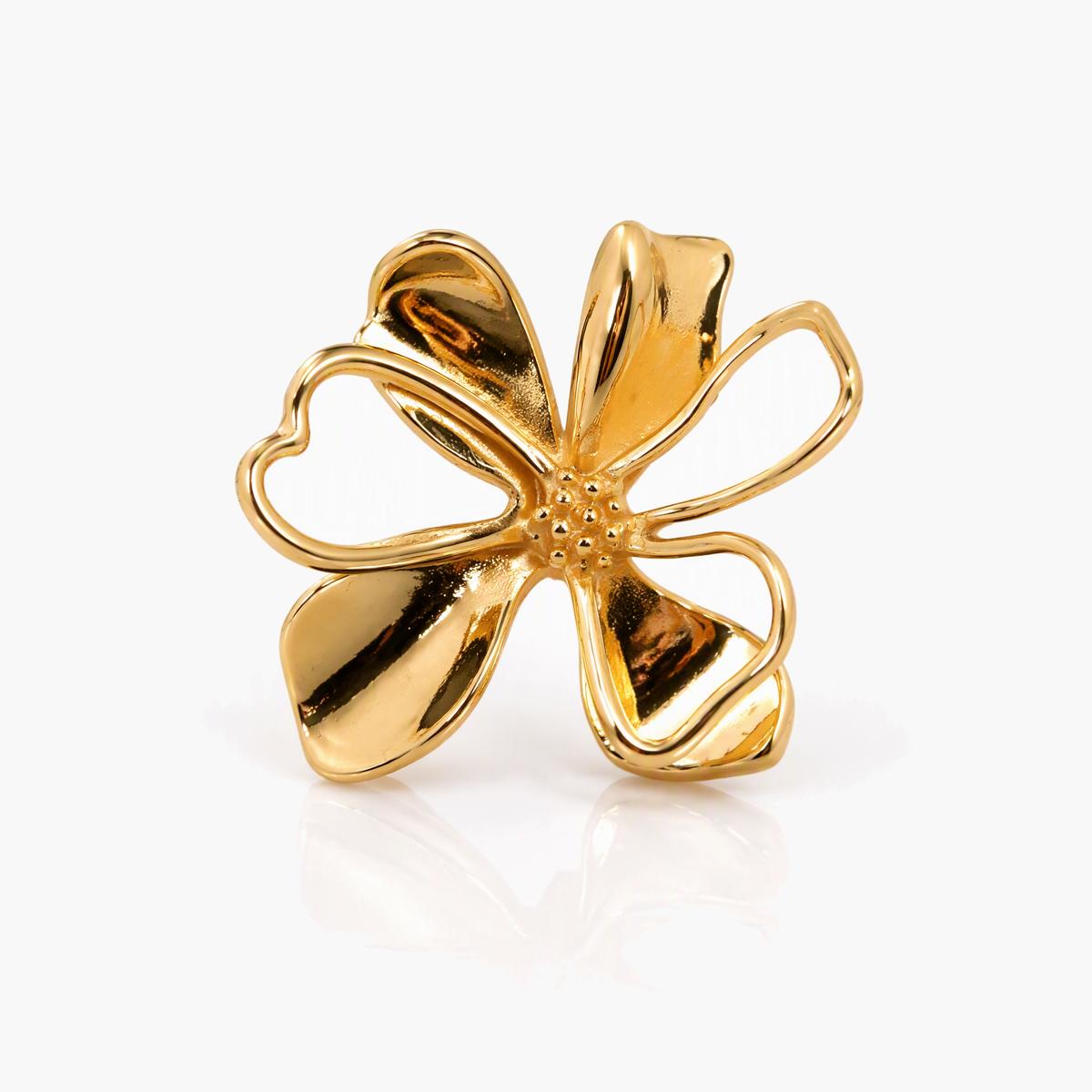 Open Flower Stud Earrings