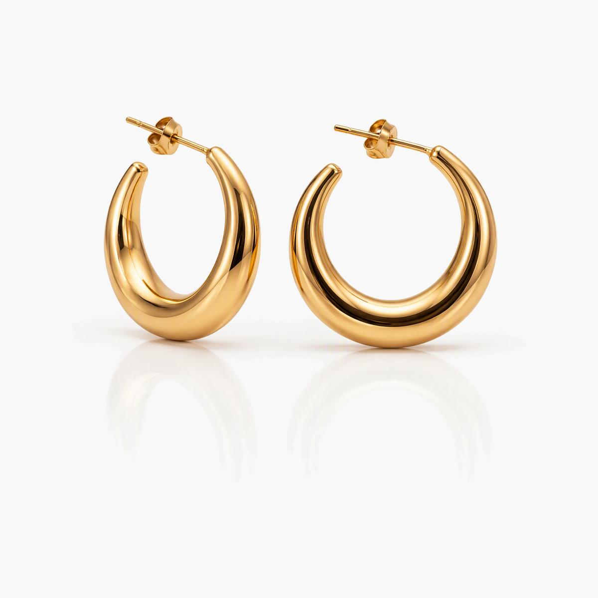 Chunky Open Cuff Earrings