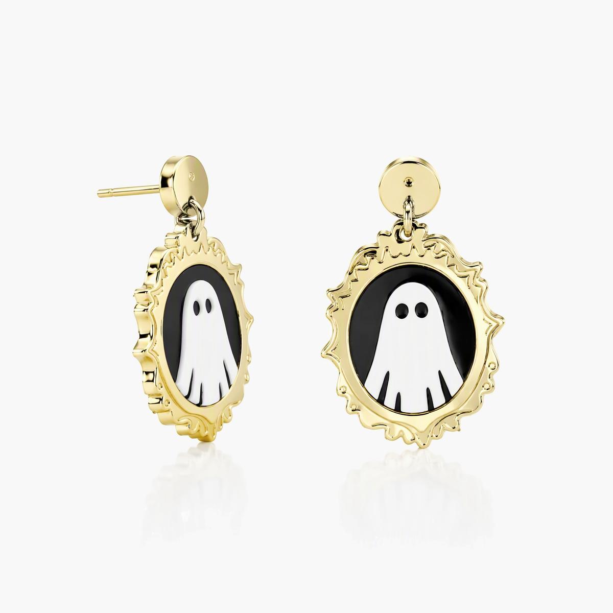 Cute Ghost Cat Drop Earrings