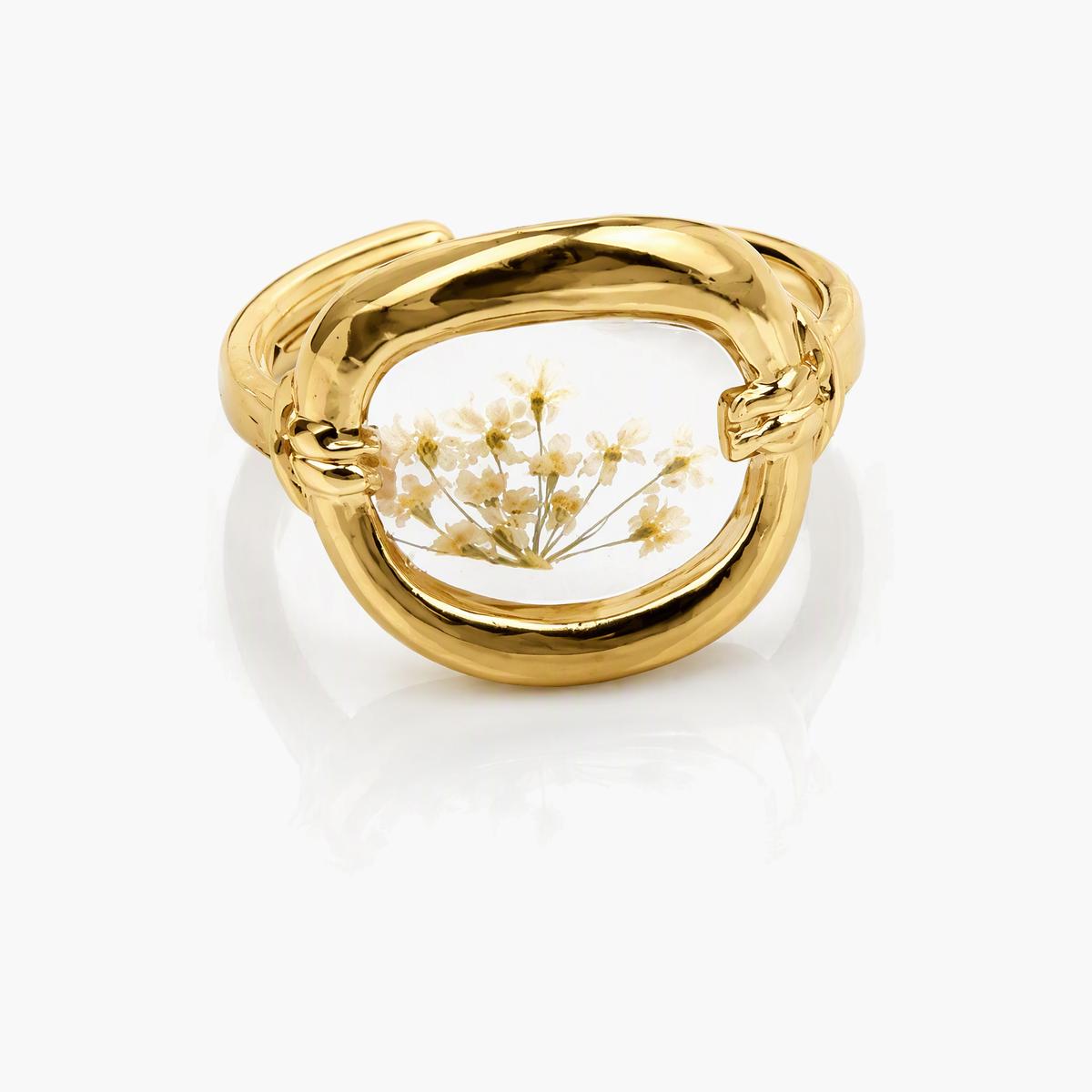 Dried Flower Resin Ring