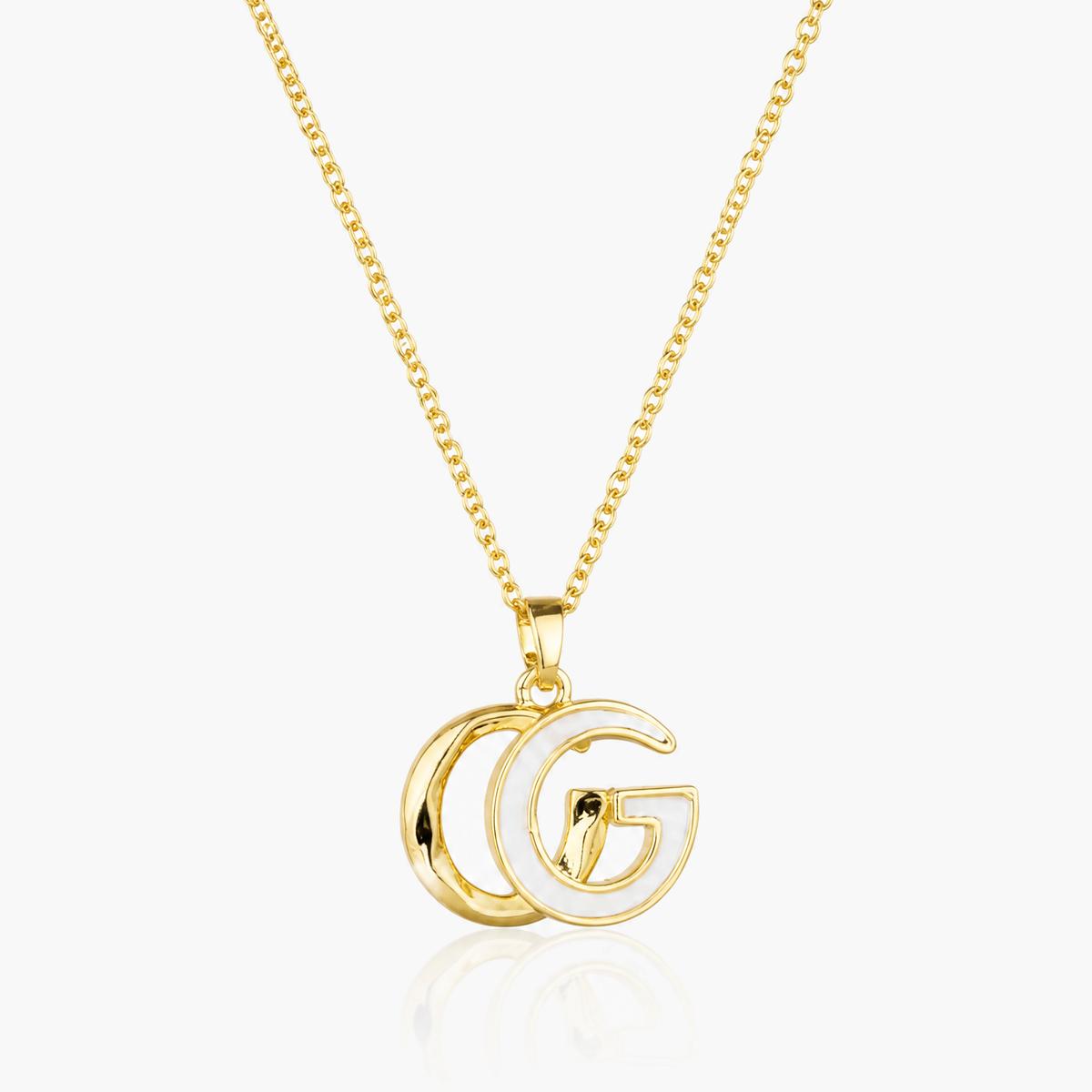 Double G Letter Pendant Necklace