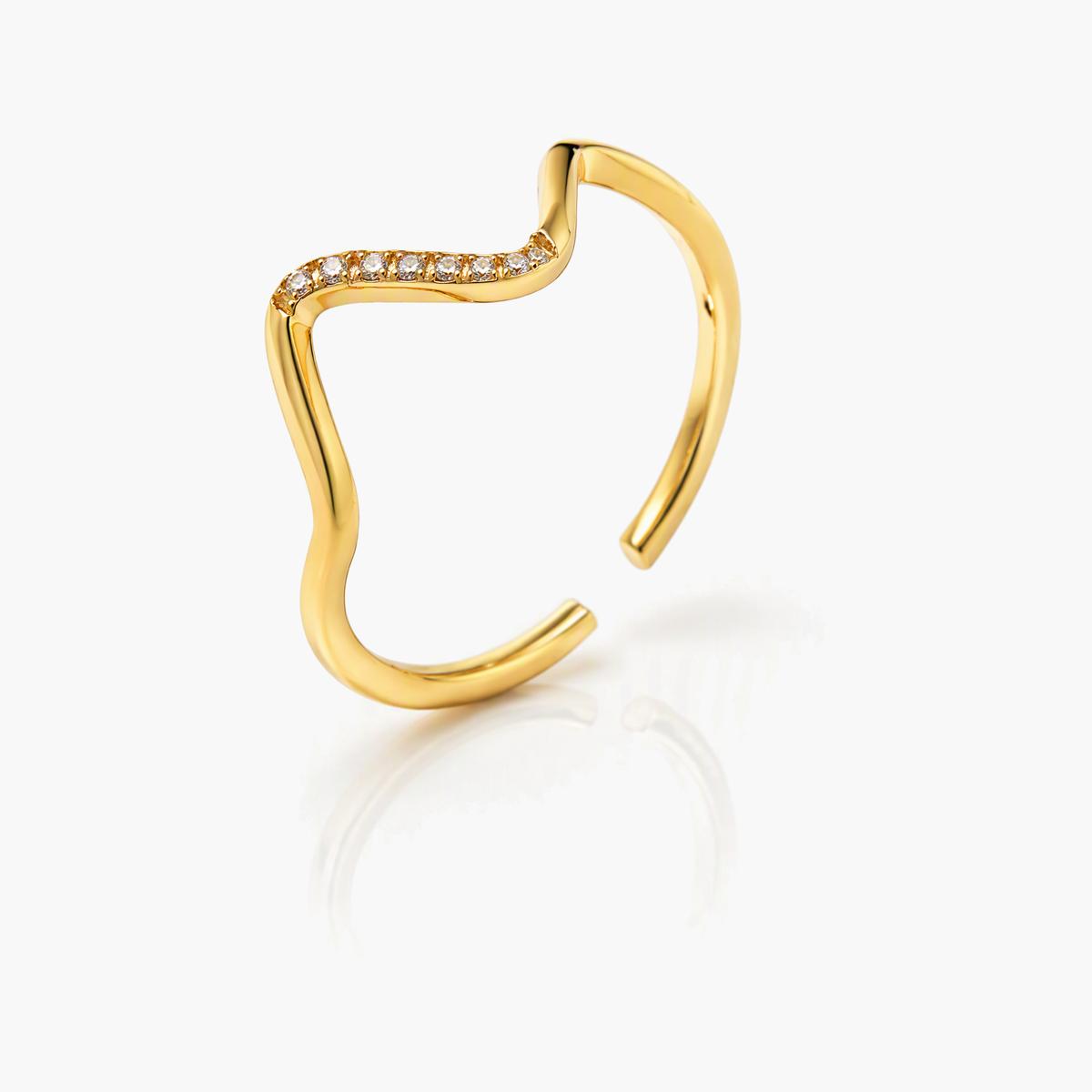Dainty Open Wave Ring