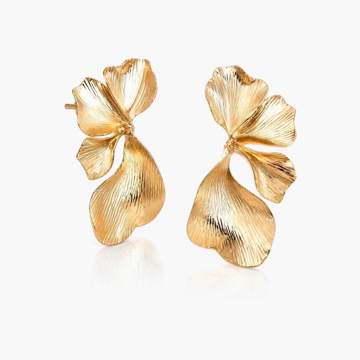 Elegant Ginkgo Leaf Drop Earrings