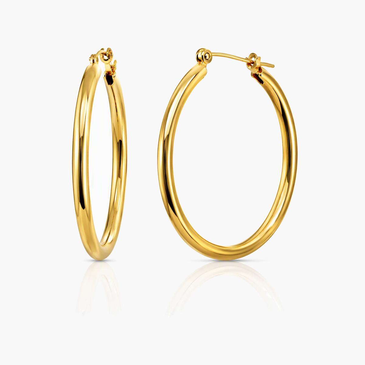 Minimalist Thick Band Hoop Earrings
