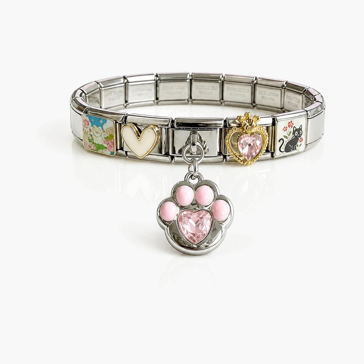 Cute Cat Paw Charm Bracelet