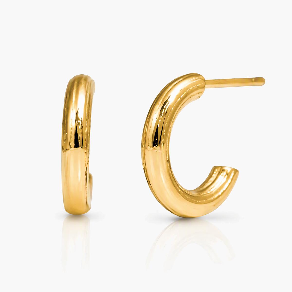 Twisted Band Huggie Earrings