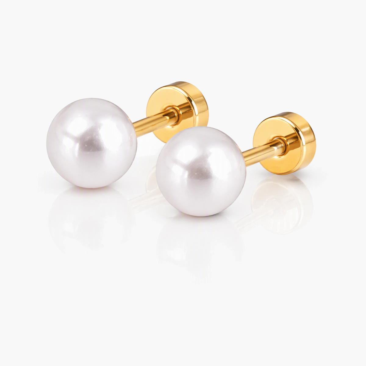 Dainty Pearl Stud Earrings
